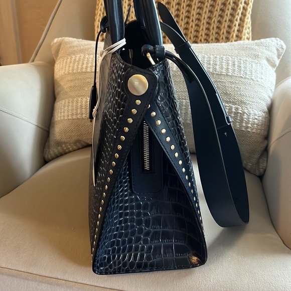 Radley London Croc Large Tote in Navy - Picture 8 of 14